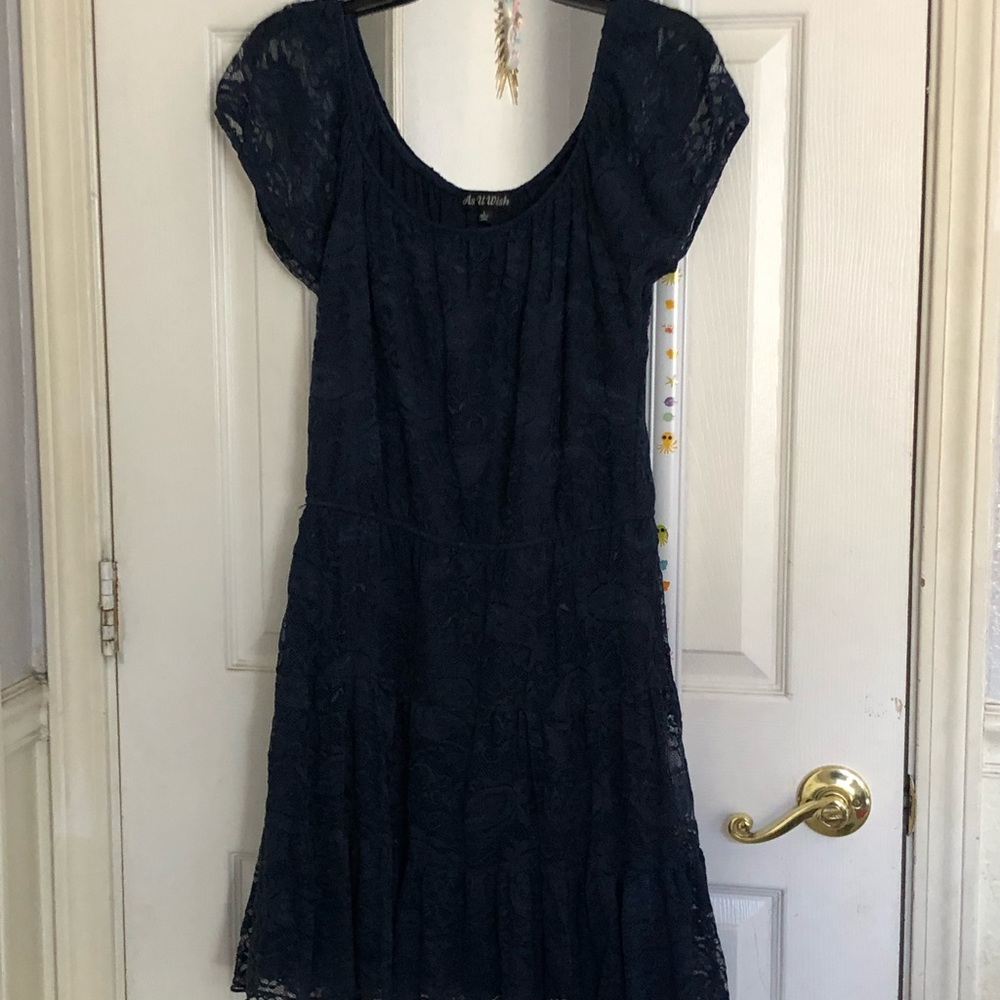 Navy blue lace dress